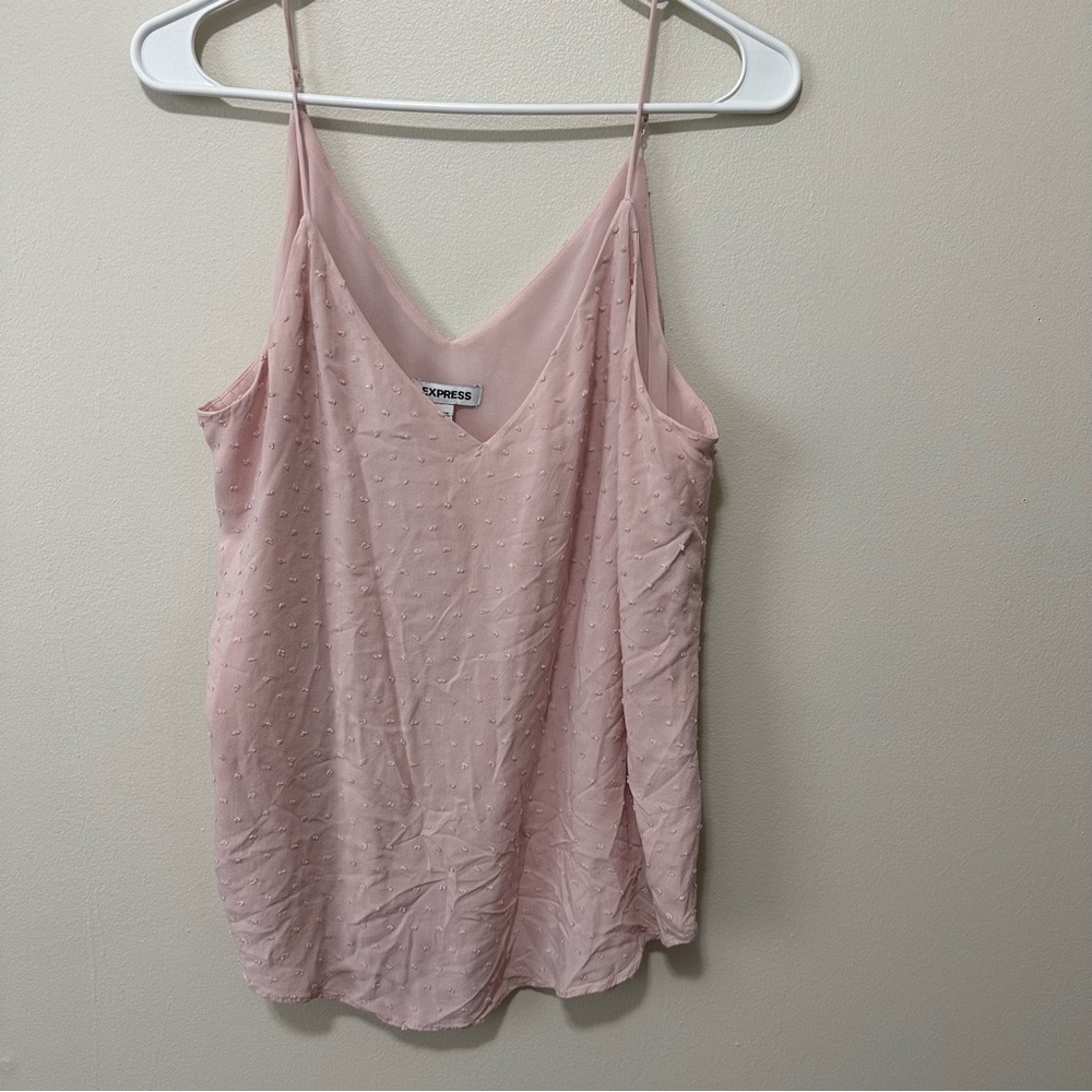 Express tank top with raised polka dot detail